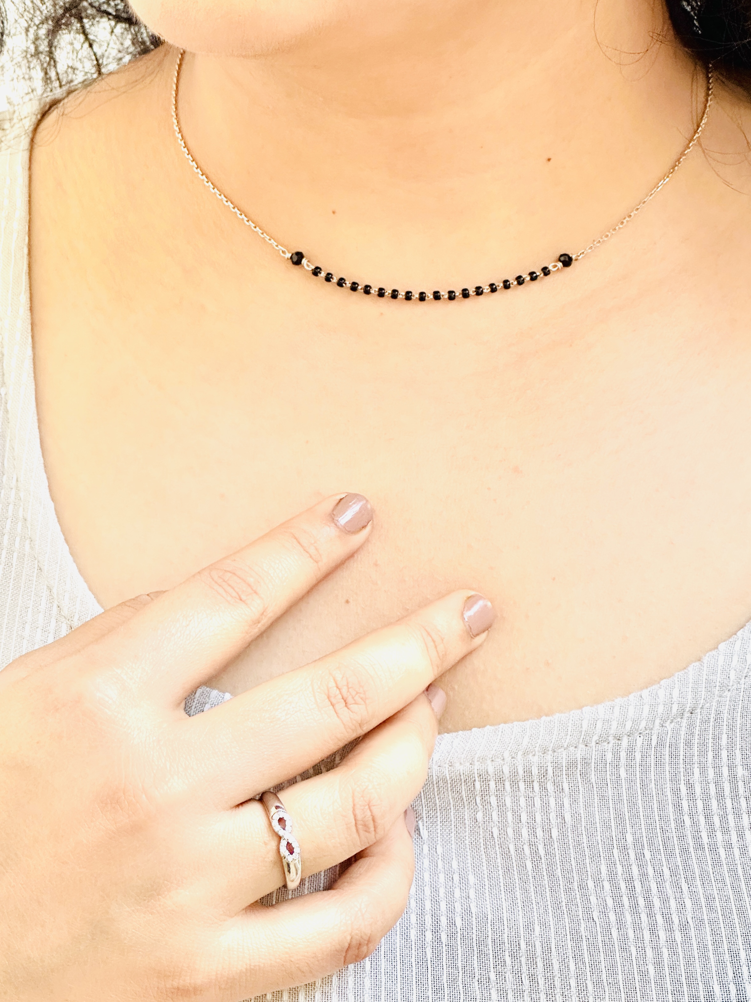 Elegant 925 Sterling Silver Mangalsutra